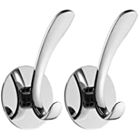 Wopeite Percha Baño Sin Taladro Gancho Toalla Adhesivo Para Pared Toalleros de Baño Acero Inoxidable 2 Piezas Plata